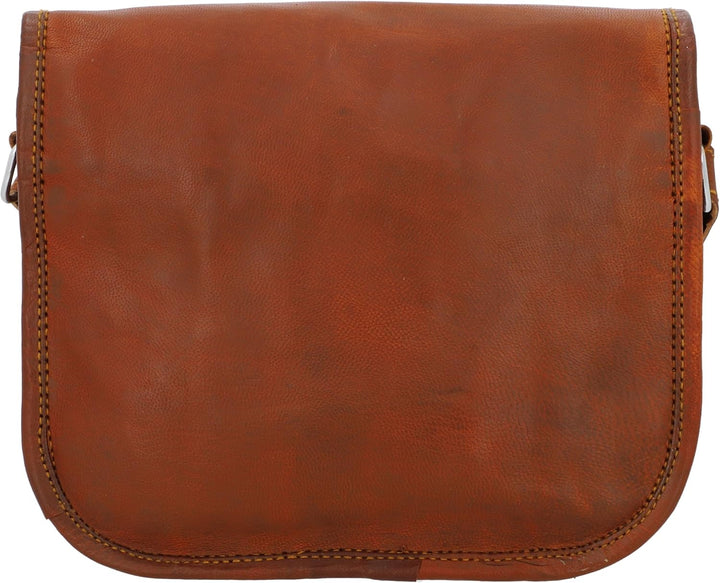 Gusti Umhängetasche Leder - "Emilia 7" Damen Herren Handtasche Ledertasche Braun