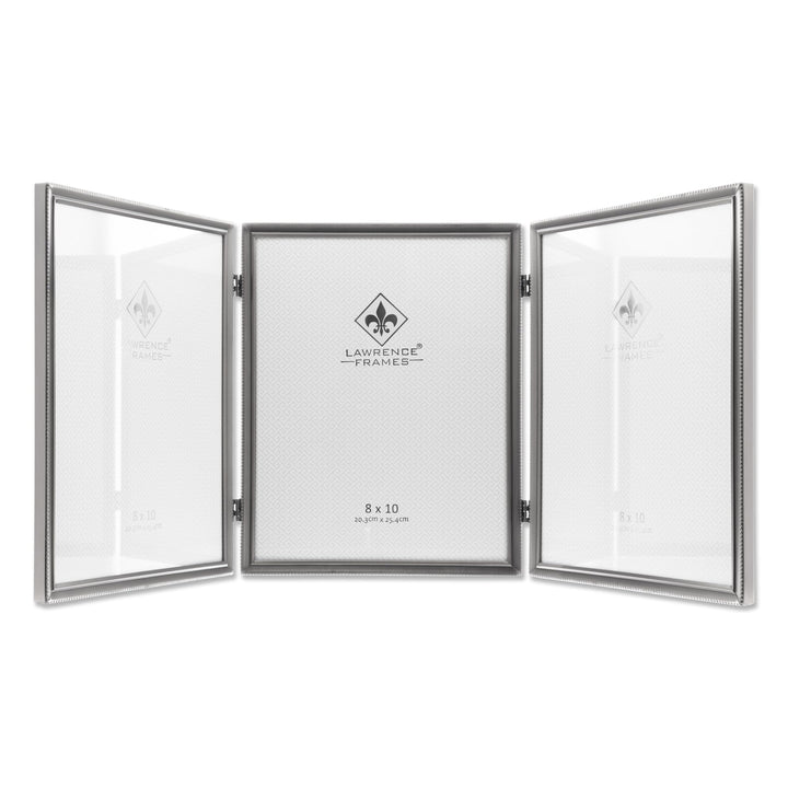 Lawrence Frames 11580T Bilderrahmen aus gebürstetem Zinn, mit Scharnier, 20,3 x 25,4 cm zinnfarben 8