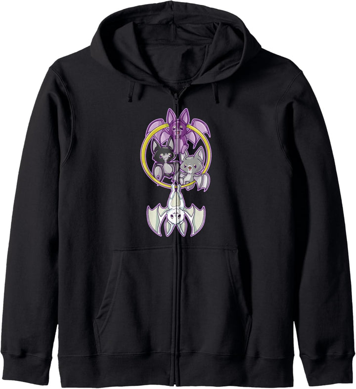 Asexual Kawaii Fledermaus, Pastell Gothic Fledermaus Anime Kunst Ace Pride Kapuzenjacke
