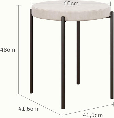 HOMCOM 4er-Set Esszimmerhocker Stapelbar Esszimmerstühle Küchenstuhl mit gepolstertem Sitz, Samtopti