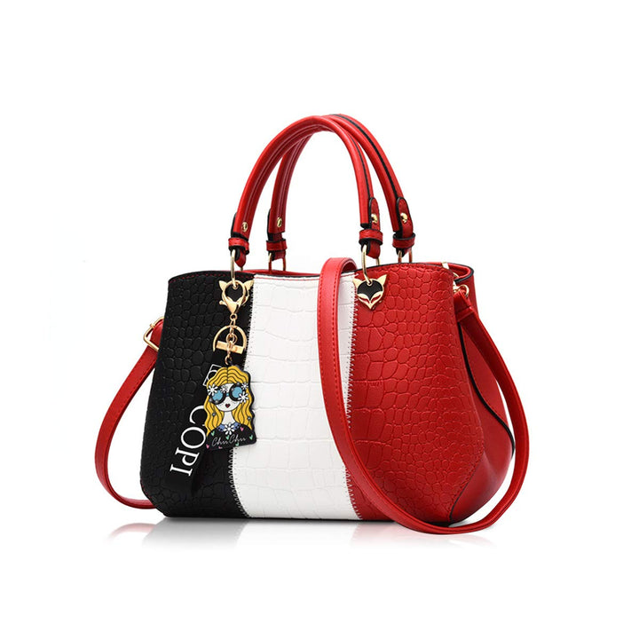 NICOLE &amp; DORIS 2024 Neue Frauen Tasche Damen Leder Handtasche Mode Umhängetasche Mit Pompon abnehmba