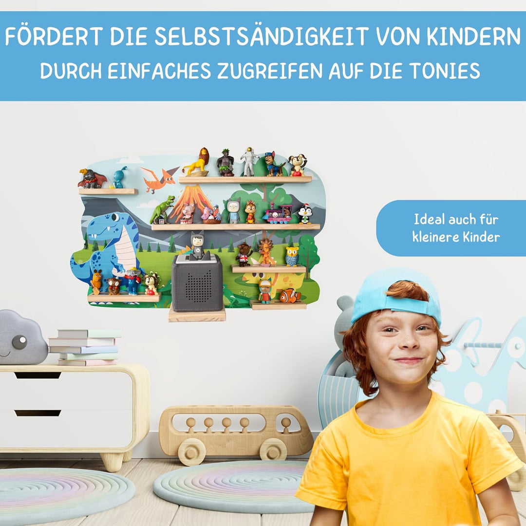 bunnyboo Toniebox Regal - Regal für Toniebox und Figuren - ausreichend Platz für bis zu 45 Tonies un