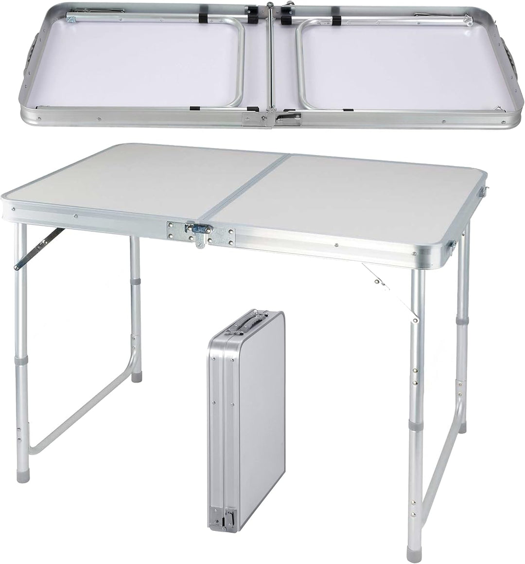 Klapptisch, 122 cm, für PC, Laptop, Büro, Arbeitszimmer, Outdoor, Picknick, Camping, Esstisch, Gamin