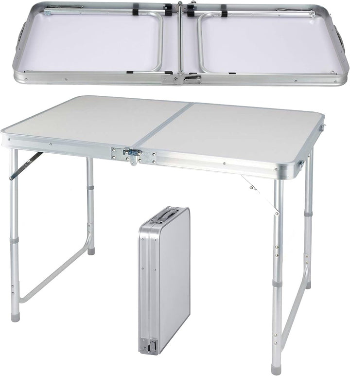 Klapptisch, 122 cm, für PC, Laptop, Büro, Arbeitszimmer, Outdoor, Picknick, Camping, Esstisch, Gamin