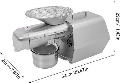 Ölpresse 1800W Automatische Lebensmittelqualität Ölpresse Das heisse und kalte Doppelpressen zum Pre