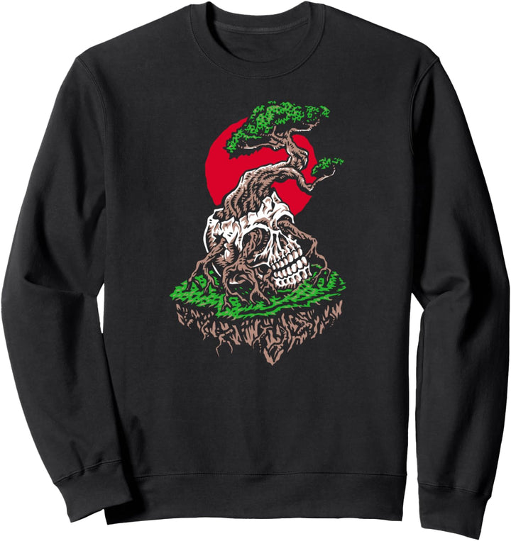 Bonsai japanischen Baum Zen Schädel buddhistischen Enso Krei Sweatshirt