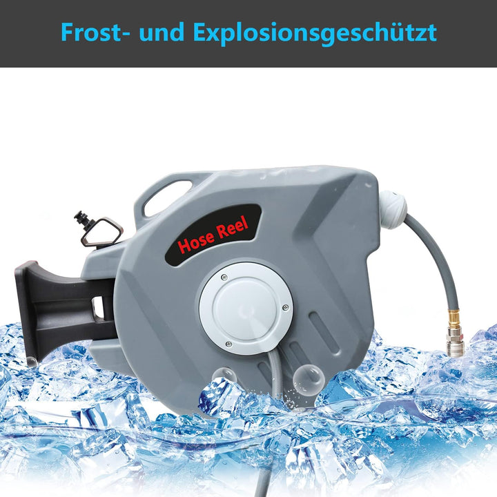 Joparri 20m Druckluftschlauch Aufroller Automatisch mit 1/4" Anschluss, Schlauchaufroller Automatisc