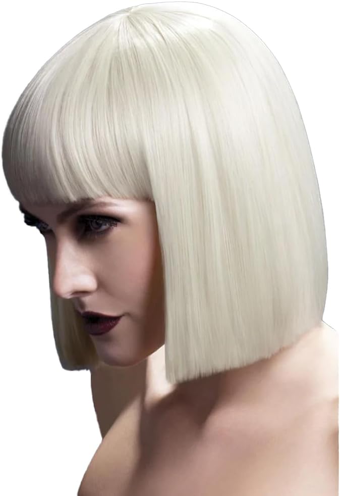 Fever Damen Kurzer Blunt Haarschnitt Perücke mit Pony, 30 cm, Lola Perücke, Blond, One Size, 42490,