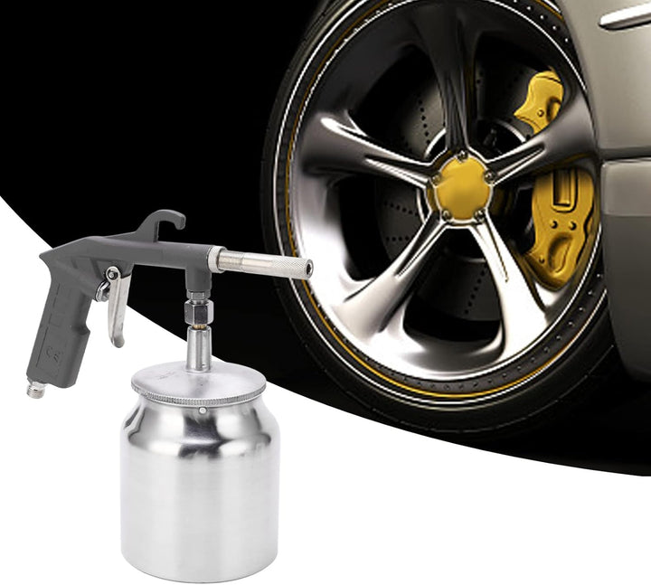 Air Undercoating Spray Gun, Air Sand Blaster Sandblasting Spray Gun Tool Set Kit mit 750 cc Saugnapf