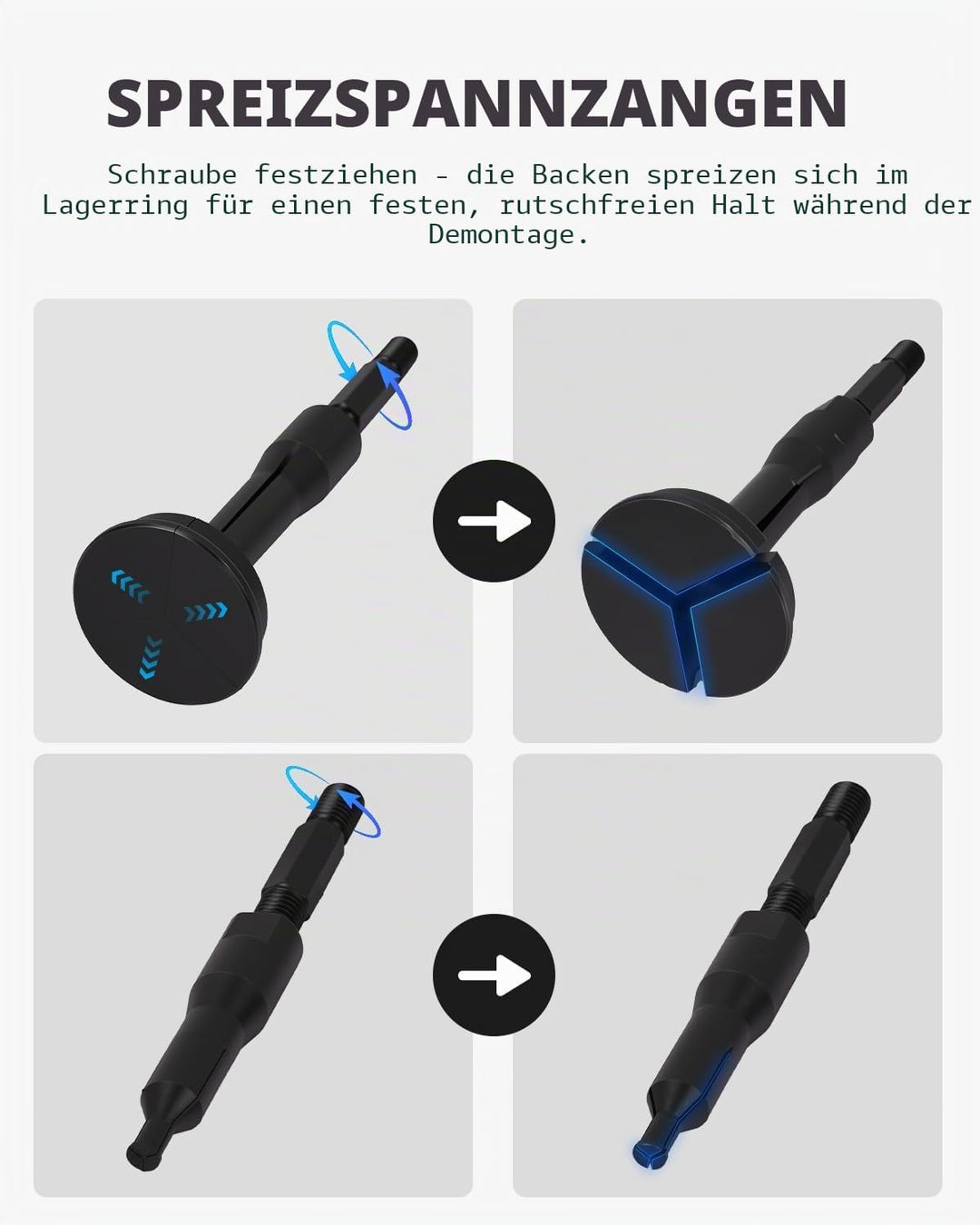 DAYUAN 16 TLG. Innenlager Abzieher Grundloch Lagerabzieher Werkzeug mit Gleithammer Satz