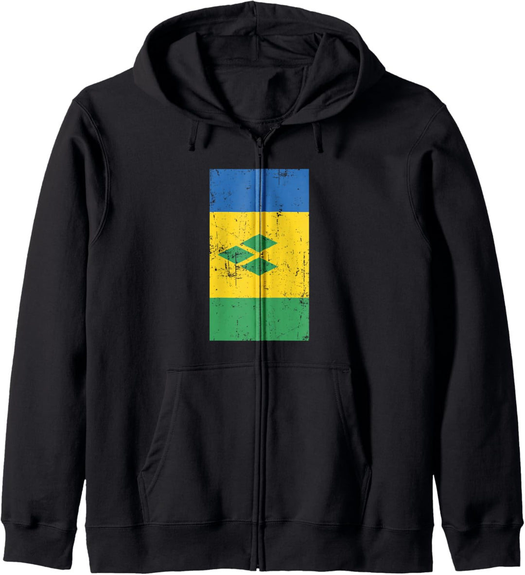 Saint Vincent and the Grenadines Kingstown Distressed Flag Kapuzenjacke