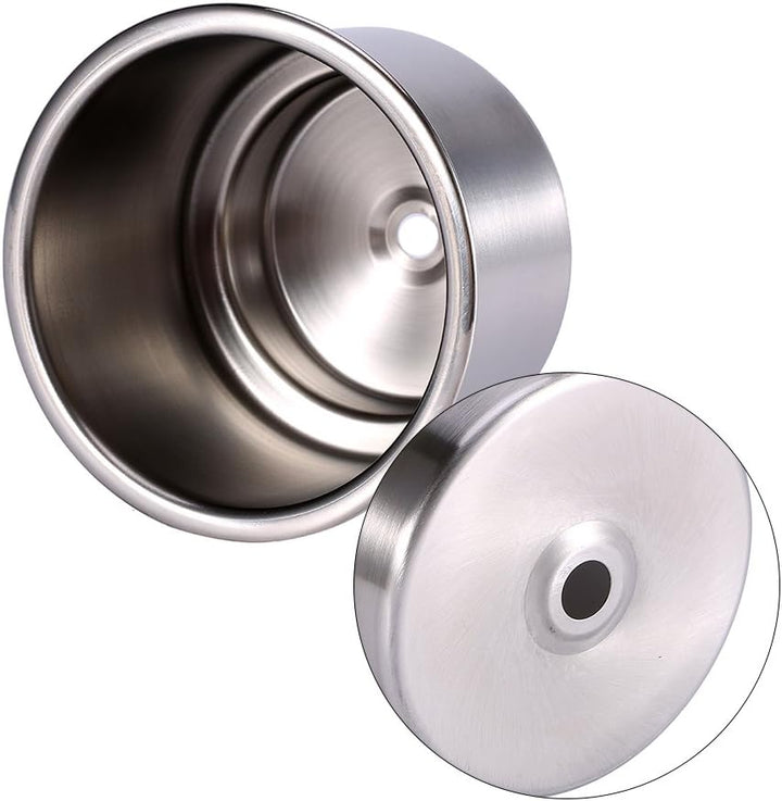 Keenso Auto Getränkehalter, 2 Stk Universal Perforierter Edelstahl Getränkehalter 10.5cm+9.5cm Geträ