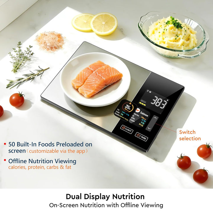 Smart Küchenwaage Kalorienzählung Ernährung Lebensmittelwaage mit kostenloser App & Bluetooth verfol