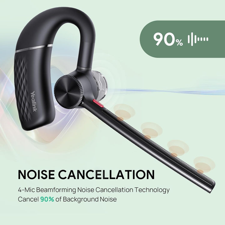 Yealink BH71 Pro Bluetooth Headset with USB Dongle, Teams Certified, 4 Noise Cancelling Microphone,