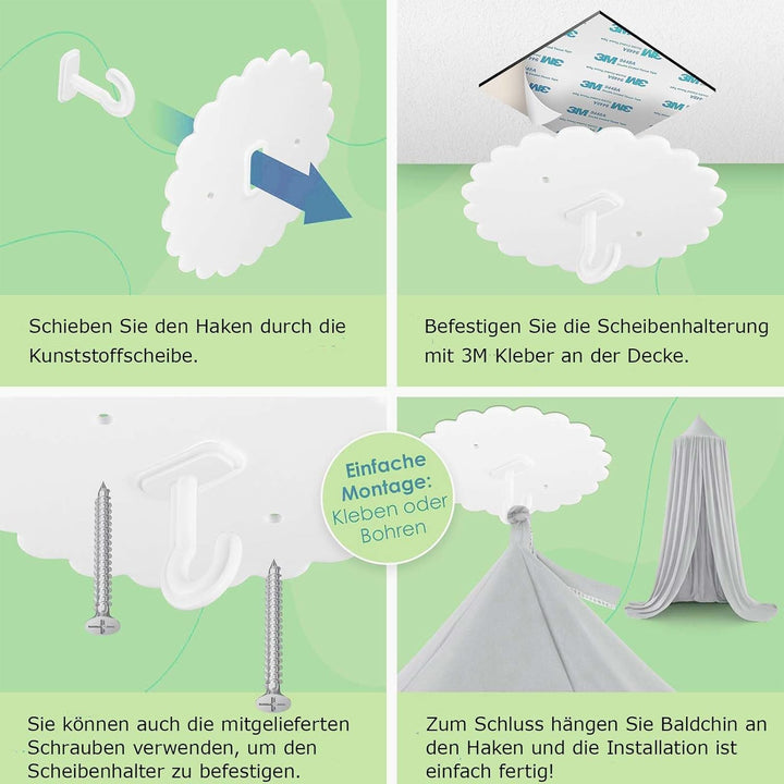 Betthimmel Babybett, Kinder Moskitonetz Spitze Baldachin, Mädchen Prinzessin Himmelbett Bettvorhang