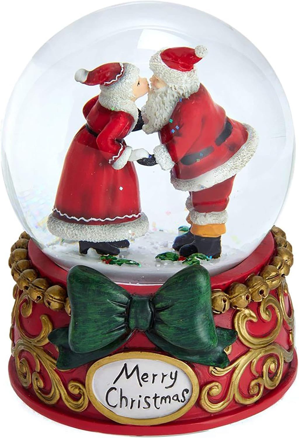 Kurt S. Adler Kurt Adler Musik Mr. &amp; Mrs. Claus, 100 mm Schneekugel, Mehrfarbig, 100 mm