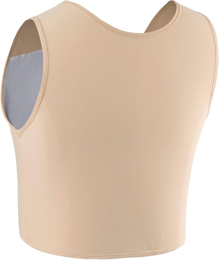 XUJI Transgender FTM Trans Atmungsaktive Halb Brust binder XXL Nude, XXL Nude