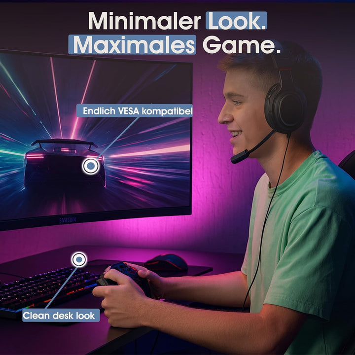 3IDEE VESA Adapter kompatibel mit Samsung Odyssey OLED G8 Curved Gaming Monitor (S34BG850SU) – 75x75