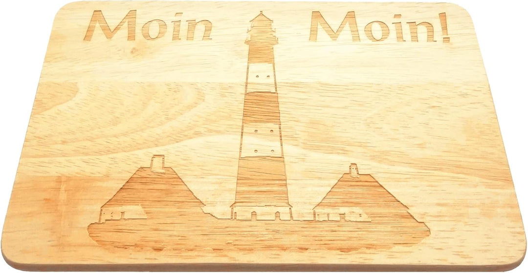 Frühstücksbrettchen Leuchtturm Westerheversand Gravur