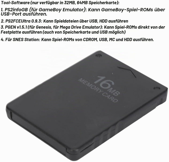 für PS1-Speicherkarte, Speicherkarte für PS1, 8 MB/16 MB/32 MB/64 MB Optionaler Speicherkartenstick