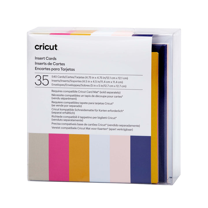 Cricut Insert Cards | Sensei | 12,1 cm x 12,1 cm (Cricut -Grösse S40) | 35-Pack | Zur Verwendung mit
