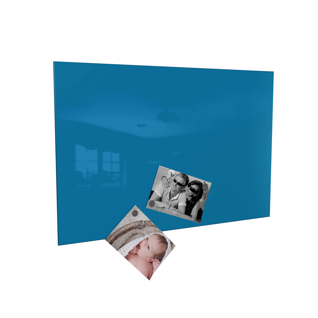 Colours-Manufaktur Magnettafel Magnetwand inkl. 4 Magnete (blau, 60 x 90 cm)