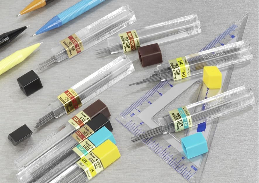 Pentel C505-HB Hochpolymer-Ersatzmine extra stark in 12er Röhre HB 0,5 mm 12 Röhren