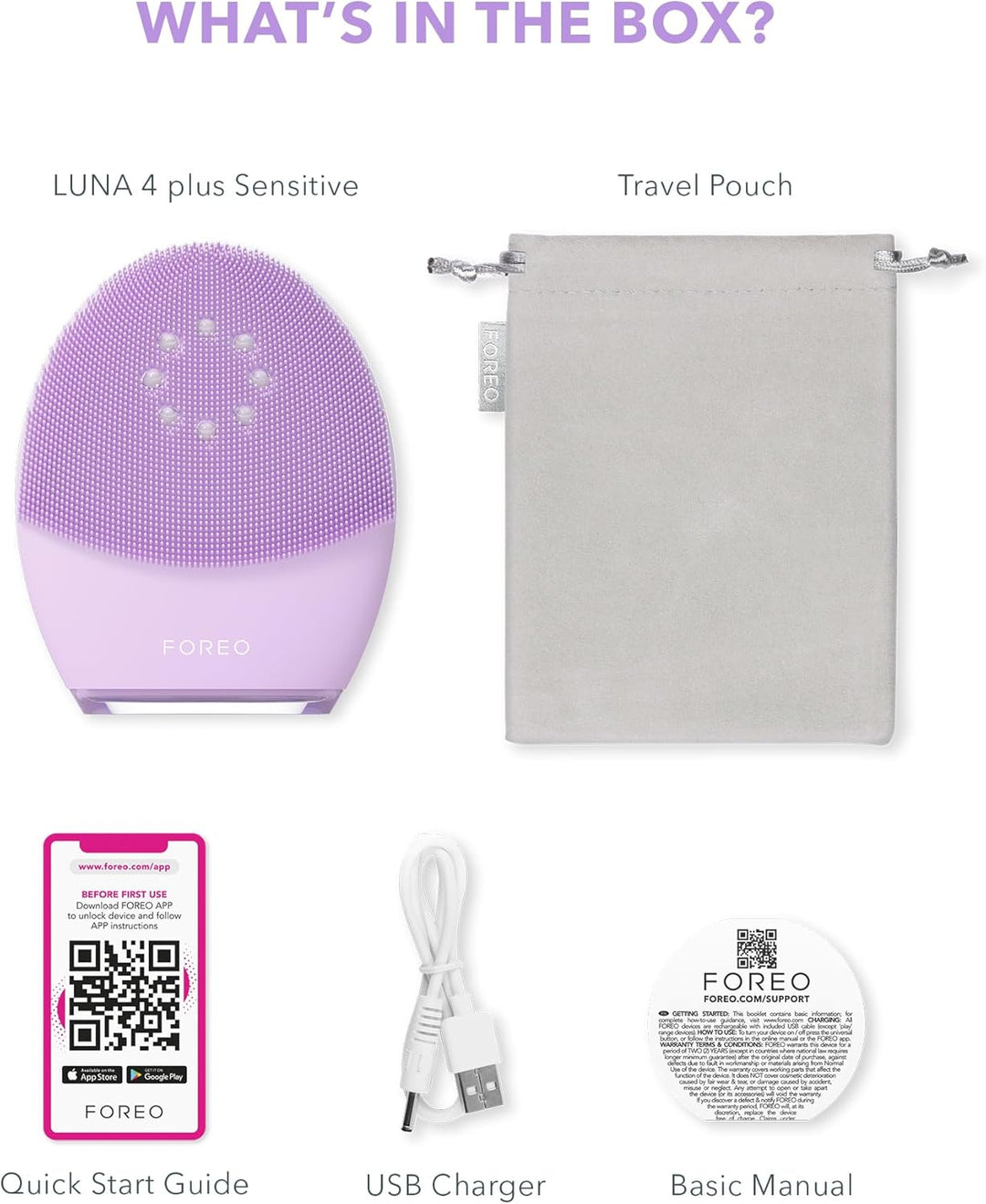 FOREO LUNA 4 plus Gesichtsbürste - Nahinfrarot-Lichttherapie + LED-Rotlichttherapie - Tiefenthermore