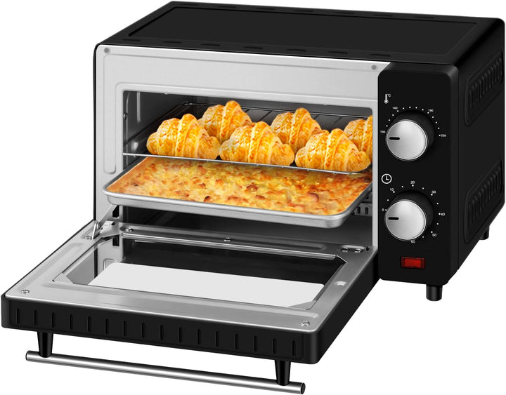 WOLTU Minibackofen 12 Liter, 800 Watt Toasterofen | Pizzaofen | Backblech mit Timer Mini Backofen fü