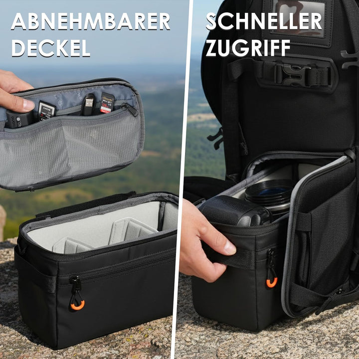 TARION Kamera Einsatztasche Innen Kameratasche: Kamera Einsatz für Rucksack Innentasche Gepolsterte