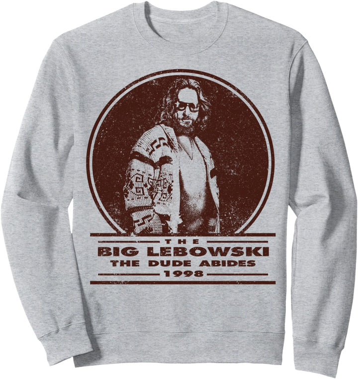 Big Lebowski Distressed Dude Abides Stamp Sweatshirt