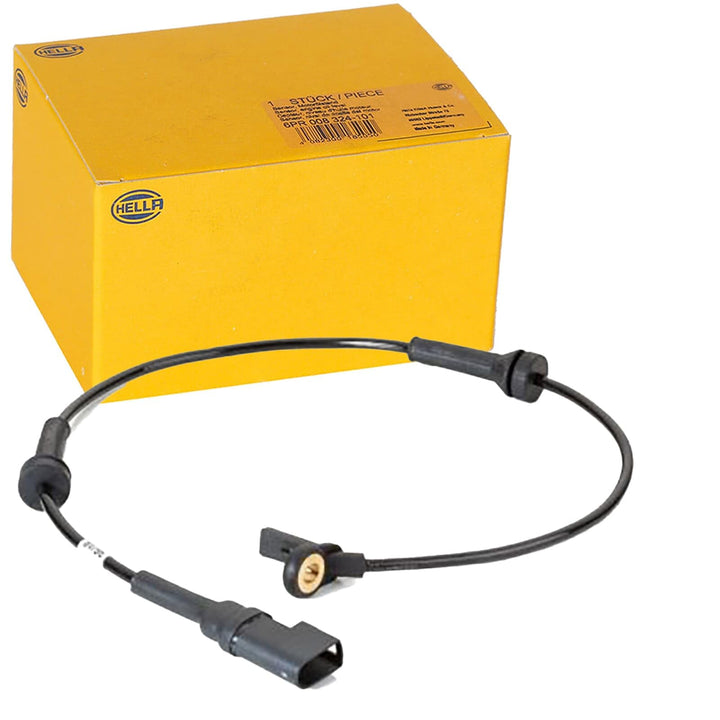 HELLA 6PU 230 040-481 ABS Sensor - Raddrehzahl - 2-polig - Vorderachse - Kabel: 570mm - mit Halter