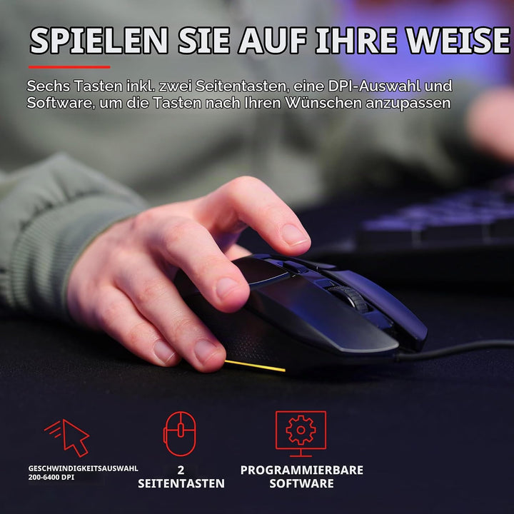 Trust Gaming GXT 790 Tridox Gaming PC Set - Leichtes Headset mit 50-mm-Treiber und 3,5-mm Klinke, Pr