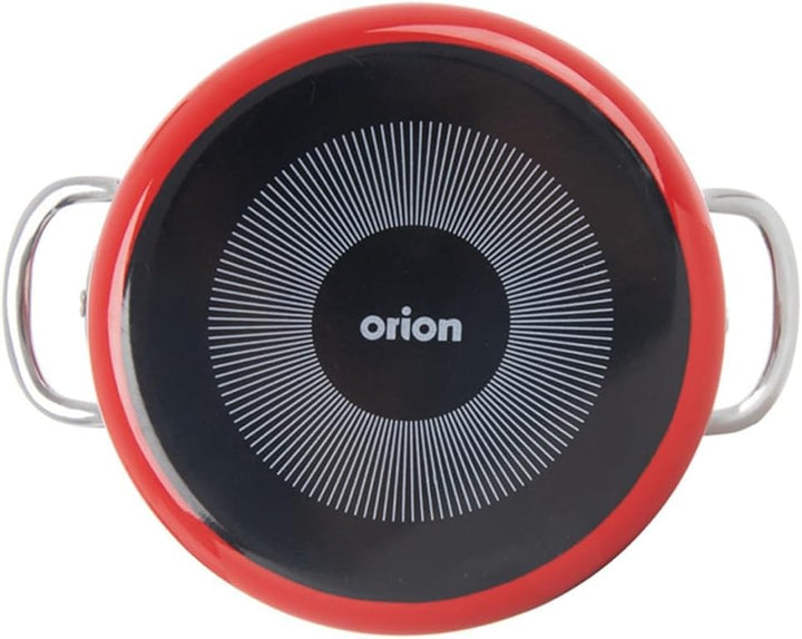 orion group Emaille Kochtopf 2 l Ø 18 cm – Praktischer Kochtopf mit ergonomischen Griffen – Für alle
