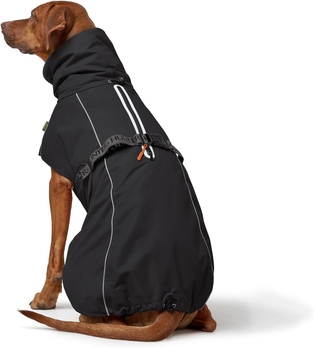 HUNTER Hundemantel NORDBY, Farbe: schwarz, wasserabweisend, warm gefüttert, reflektierend, ideal für