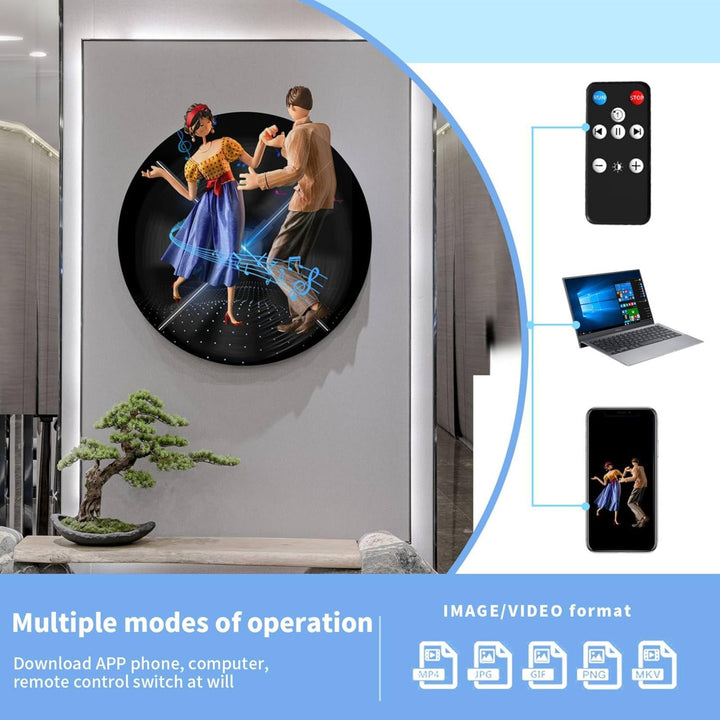 3D Hologramm Lüfter Werbeanzeige LED Lüfter, 672 LEDs Holografische Projektion 3D Hologramm Lüfter,