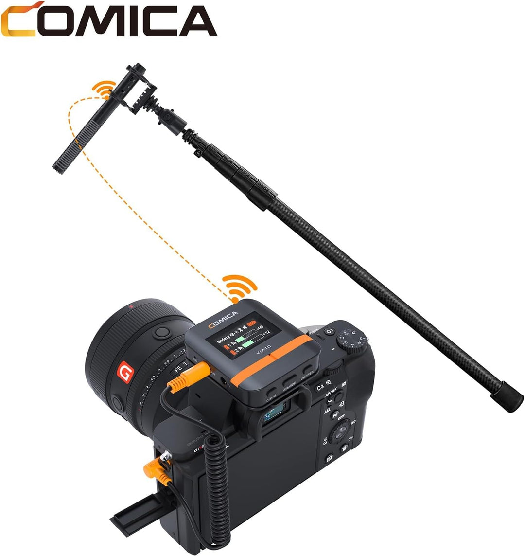 comica VM40 Professionelles Richtmikrofon, kabelloses 2,4-G-Supernieren-Kondensatormikrofon, univers