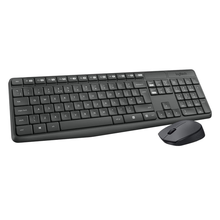 Logitech MK235 Kabelloses Set mit Tastatur und Maus für Windows, Portugiesisches QWERTY-Layout - Gra