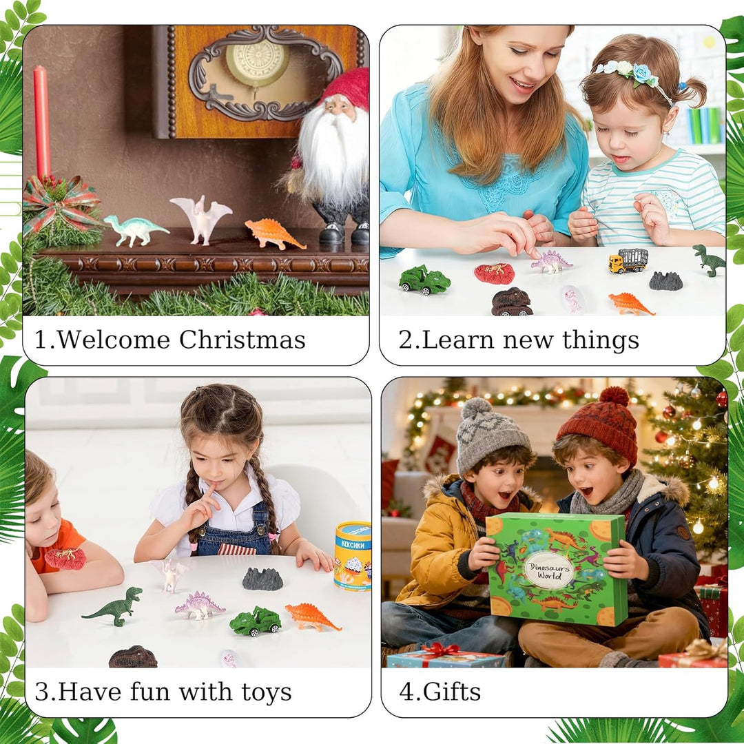 Adventskalender 2025 kinder,weihnachtskalender 2025, Dino Christmas weihnachtskalender für Kinder, D