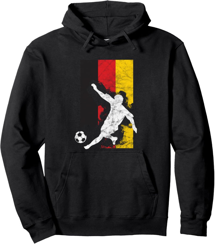 Deutschland Flagge Fussballspieler Grafik Pullover Hoodie