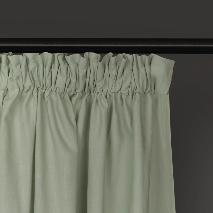 Gardine Magdalena aus zertifizierter Bio Baumwolle B/H: 140/245 cm blickdichter Vorhang grün, Grün