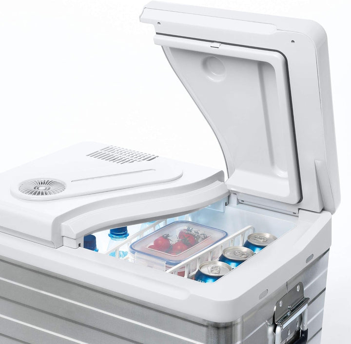 Mobicool MQ40A AC/DC - Tragbare elektrische Alu-Kühlbox, 39 Liter, UK-Version