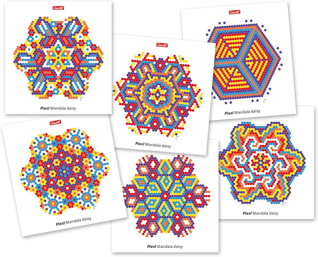 Quercetti Fantacolor Mandala Daisy Mosaik Bastelset Kinder 5+ Jahre Mosaiksteine zum Basteln Kreativ