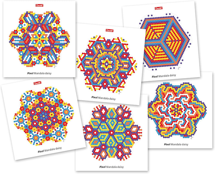 Quercetti Fantacolor Mandala Daisy Mosaik Bastelset Kinder 5+ Jahre Mosaiksteine zum Basteln Kreativ
