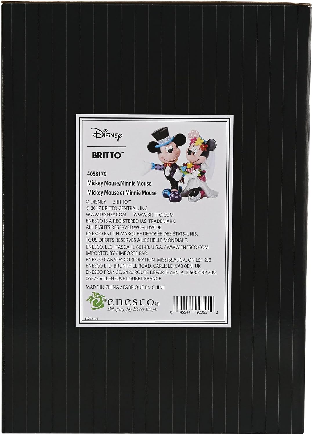 Disney 4058179 Figur Britto Mickey and Minnie Mouse Wedding, Resin, mehrfarbig, 22,2 x 15,9 x 19,7 c