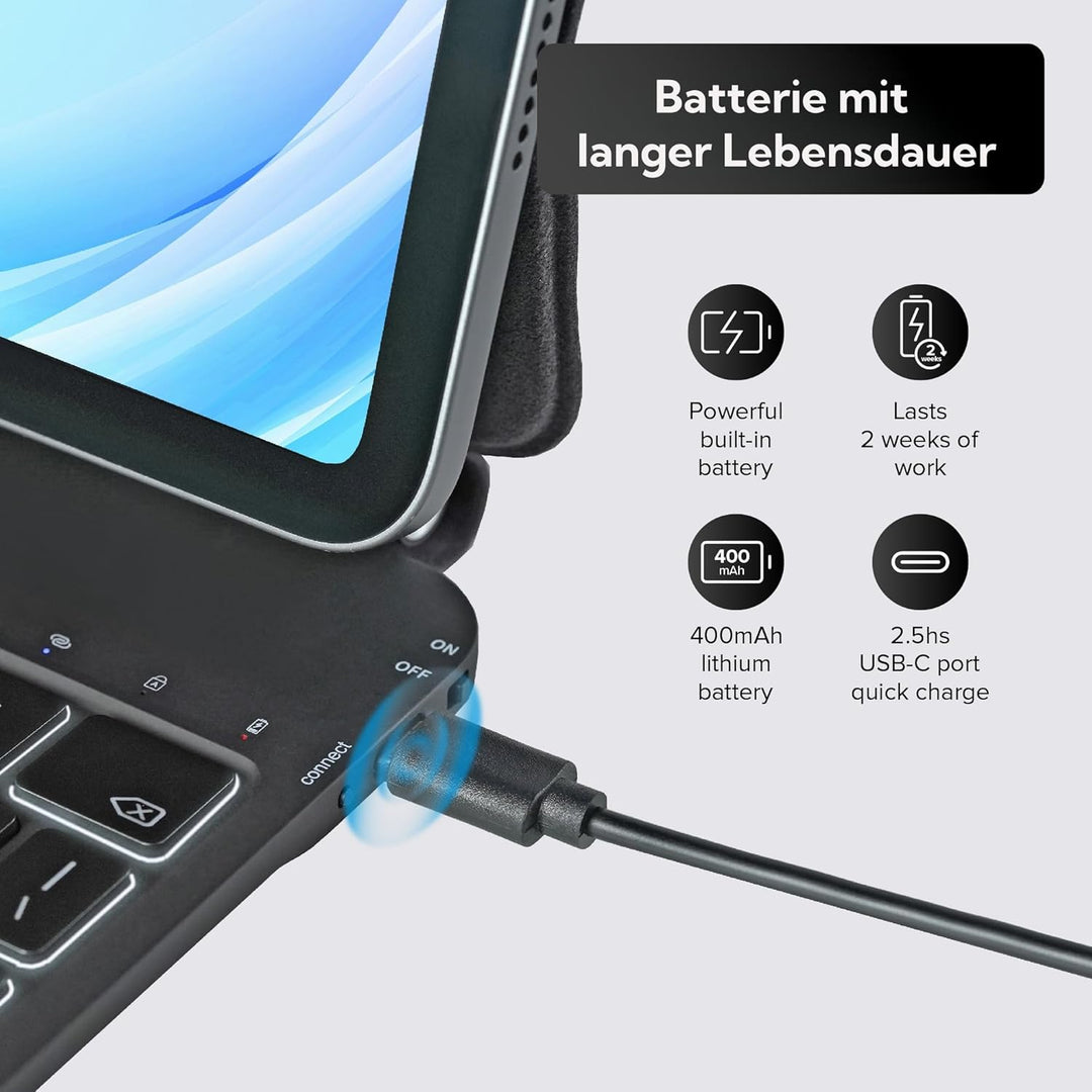 Magic Keyboard Case für iPad Air 11 Zoll (M4/M3/M2, 2026/2025/2024), Pro 11 (4./3./2./1. Gen) &amp; Air