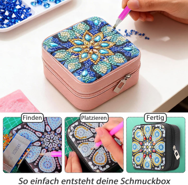 CharySim Diamond Painting Schmuckkästchen Basteln Set Daiments Painting Erwachsene Kits mit Zubehör