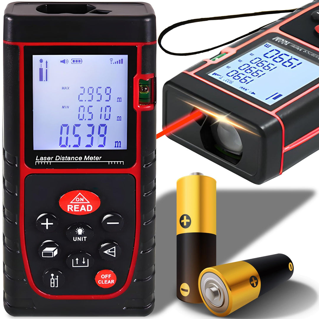 Retoo Laser Entfernungsmesser 40M, Laser Entfernungsmesser mit LCD Hintergrundbeleuchtung Viele Mess