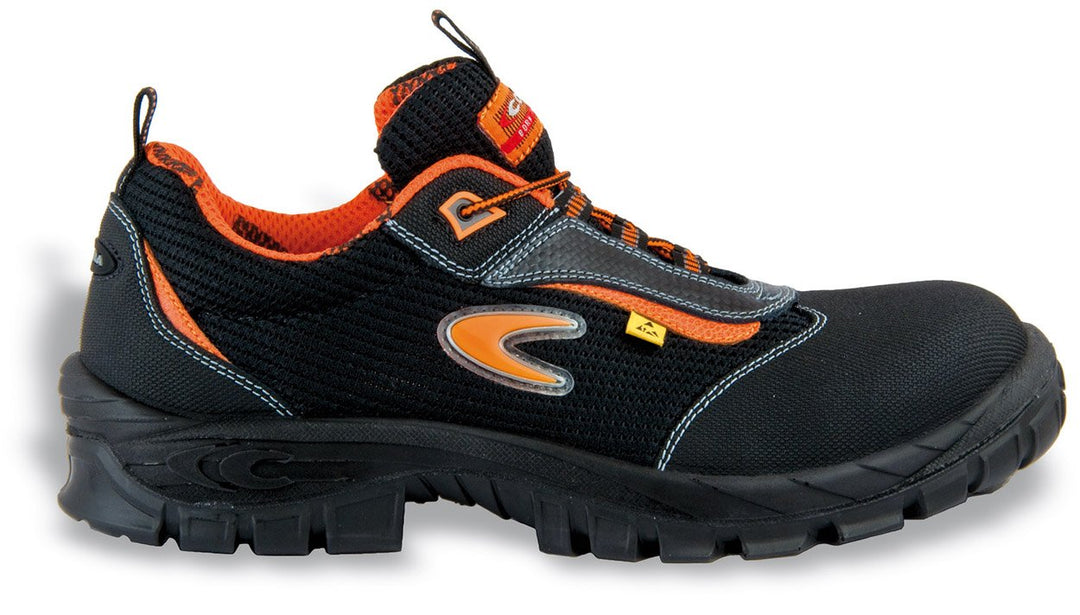 Cofra 13000-000.W36 AEGIR S1 P ESD SRC Sicherheitsschuhe, Schwarz/Orange, Grösse 36, 36 EU