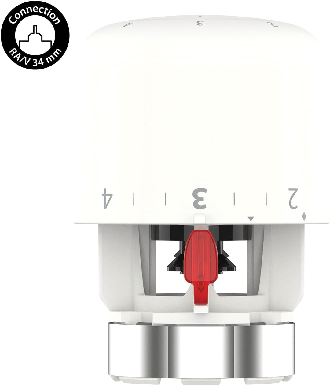 Danfoss Aero RAV click, Thermostatkopf mit eingebautem Sensor, 34 mm Halsdurchmesser NEU 015G4560, N